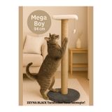 Komano Pontika Yetişkin Kedi Mega Boy Tırmalama Tahtası 94 cm Welsoft Kumaş 1. Kalite Jut halat