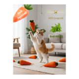 Komano Pontika Zilli Kedi Oyuncağı Kedi Naneli Peluş Çıngıraklı, Diş Temizleyici ve Stres Azaltıcı KARIŞIK RENK