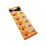 Komax Button Alkalıne Battery Ag Seria Ag 4 Pil Lr 626 Pil Sr 377 Pil 62 Pil Lr 66 Pil Saat Pili Yedek Pil - 10'lu