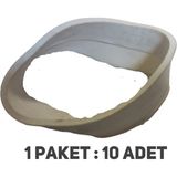 Kombi Baca Contası Q 100 mm Beyaz (Dış Baca )Için Paket 10 Lu