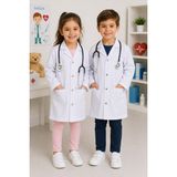 Kombin Giyim Aksesuar Kız Erkek Cocuk Doktor Önlüğü, Laboratuvar Öğretmen Kıyafeti Kostümü - Çocuk Hemşire Önlük - 11 - 12 Yaş