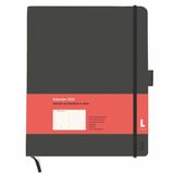 Kombitimer schwarz groß 2026: Schwarzer Terminkalender 2026. Buch-Kalender mit Lesebändchen und Gummiband. Großer Taschenkalender zum Planen von Terminen.
