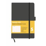 Kombitimer schwarz klein 2026: Schwarzer Terminkalender 2026. Buch-Kalender mit Lesebändchen und Gummiband. Kleiner Taschenkalender zum Planen von Terminen.