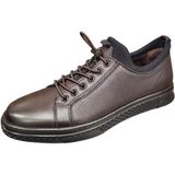 Komcero 3Y0461 Streçli Deri Hafif Erkek Sneakers Ayakkabı - Kahve