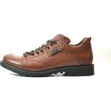 Komcero 4BK019 Hakiki Deri Siyah & Kahverengi Bağlı Günlük Casual Erkek Ayakkabı