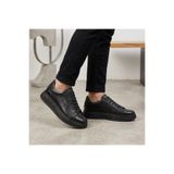 KOMCERO Bağcıklı Kalın Taban Sade Model Erkek Hakiki Deri Günlük Sneaker Ayakkabı K1372-2225