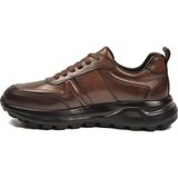 Komcero Kahve Hakiki Deri Bağcıklı Kalın Tabanlı Erkek Casual Sneaker Ayakkabı 5K3251-30219