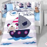 Komfort Home 8 Parça Ranforce %100 Pamuk Pacific Bebek Uyku Seti