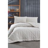 Komfort Home Battal Boy %100 Pamuk Kumaş Yorgan / Beyaz - 215 x 235 cm