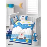 Komfort Home Bebek Nevresim Takımı %100 Pamuk - 100 x 150 cm - Mavi - Beyaz