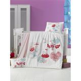 Komfort Home Bebek Nevresim Takımı %100 Pamuk - 100 x 150 cm - Pembe - Beyaz
