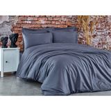 Komfort Home Çift Kişilik 2 Nevresimli Pamuk Saten Nevresim Takımı - 160 x 220 cm - Antrasit