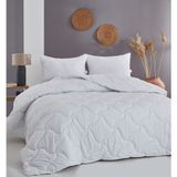 Komfort Home Çift Kişilik Micro Hafif Yazlık Yorgan 195x215 cm Beyaz Silikon Elyaf ile İnce - 195 x 215 cm