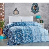 Komfort Home Çift Kişilik Polycotton Yorgan 195X215 cm / V5 - 195 x 215 cm - Mavi