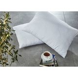 Komfort Home Çizgili Pamuk Saten Yastık 800Gr (2 Adet) - 50 x 70 cm