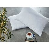 Komfort Home Çizgili Pamuk Saten Yastık 800Gr (2 Adet)