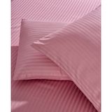 Komfort Home Çizgili Pamuk Saten Yastık Kılıfı / Pudra (2 Adet) - 50x70 cm