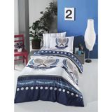 Komfort Home Genç Ranforce Nevresim Takımı (Tennis) - 160 x 220 cm - Mavi - Beyaz