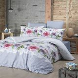 Komfort Home Ranforce 200x220 cm Isabella Blue Çift Kişilik Nevresim Takımı