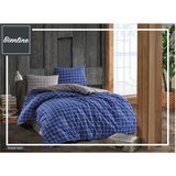 Komfort home tek kişilik ranforce nevresim takımı / ekose mavi - 160 x 220 cm - Renkli