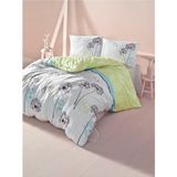Komfort home tek kişilik ranforce nevresim takımı (suna yeşil) - 160 x 240 cm - Renkli