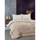 Komfort Home Tek Kişilik Welsoft Yorgan Çift Taraflı / Sütlü Kahve 155X215 Cm