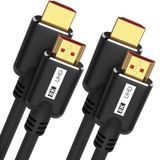 KOMGILK 8K HDMI 2.1 Kablo 10 Ft 2Pack Yüksek Hızlı HDMI Kabloları, Örgülü Naylon Altın Konnektörler, 8K@60Hz, 4K@120Hz, Ultra HD, 2K@1080P, ARC, CL3 Dizüstü Bilgisayar, Monitör, PS5, Xbox One, Fire TV
