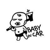 Komik Arabada Savaşcı Bebek Var Sticker Yapıştırması