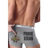 Komik Boxer - Uçuşa Hazır Roket Komik Erkek Baksır Sevgiliye Eşe Hediye İç Giyim Komik Baksır (Gri, XL)