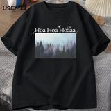 Komik Desta Hoaaaa T-Shirt Kadın Erkek Unisex Ağır Pamuklu Tee Elbise Kısa Kollu Yuvarlak Tee 2949 - Siyah - XL
