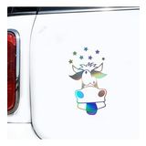 Komik Inek Yıldızları görüyor Araba Sticker Çıkartması 11