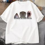 Komik Kedi Meme Teegrafik T Shirt Erkek Kadın Aptal Hayvanlar T-Shirt Pamuk Büyük Boy 2965 - Beyaz