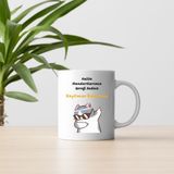 Komik Kedi Temalı Kahve Kupası – Keyfimize Bakıyoruz Tasarımlı Hediyelik Kupa - 1 Adet - 330 ml