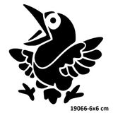 Komik Kuş Yapışkanlı Stencil Süsleme Ve Boyama Kalıbı