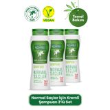 Komili 3x500 ml Normal Saçlar İçin Kremli Vegan Temel Bakım Şampuanı