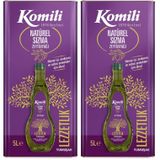 Komili Ege Sızması Natürel Sızma Zeytinyağı, Teneke, 5 Lt (2 paketi)