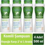 Komili Kepek Karşıtı 2'si 1 Arada Kremli Vegan Şampuan 500 ml x 4 Adet