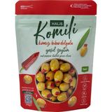 Komili Kırmızı Biber Dolgulu 170 gr Yeşil Zeytin