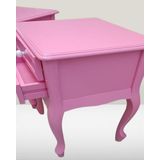 Komodin 2Adet 90358 Klasik Kayin Aslan Ayak Parlak Pembe Lake Cift Cekmece Elyapim