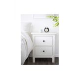 Komodin-Sifonyer Hemnes Meridyendukkan Beyaz Vernik, 54X66 Cm 2 Cekmeceli