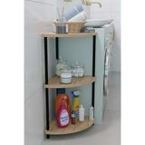 Kompakt 3 Katlı Köşe Raf Modern Çok Amaçlı Raf Banyo, Çamaşır Odası Düzenleyici Şık Köşe Ünitesi Atlanik Çam