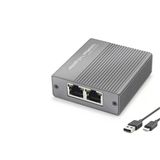 Kompakt Gigabit Ethernet Switch 4 Port USB Type C Gri