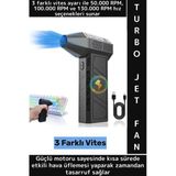 Kompakt Klavye Bilgisayar Eşya Mangal Araç Kir Toz Temizlik 3 Vites Ayarlı Hafif Taşınabilir Jet Fan