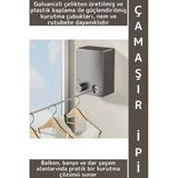 Kompakt Nem Rutubete Dayanıklı Banyo Balkon Dar Alanlar İçin Şık Pratik Geri Çekilebilir Çamaşır İpi