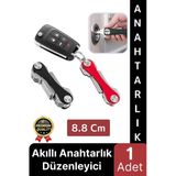 Kompakt Ses Çıkarmaz Vidalı Karışıklık Önleyen Hafif Alüminyum Akıllı Anahtarlık Düzenleyici 8.8 Cm