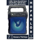 Kompakt Yüksek Ses Güçlü Bass Kamp Piknik Outdoor USB Solar Enerjili Fenerli Bluetooth Hoparlör