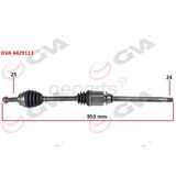 Komple Aks Sağ Fıorıno 1.3 Mtj 2007-2013 953Mm Aks Lale Li