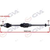 Komple Aks Sağ Milli Aks Lale Li Grande Punto 1.3 Mtj 05- 75hp 918mm