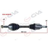 Komple Aks Sol Fıorıno 1.3 Mtj 2007-2013 582Mm Aks Lale Li