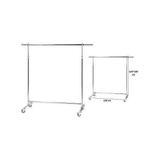 Komple Krom Frenli Tekerlekli Stand Askılık (Eşek) Stant - (Vitrin RAF)